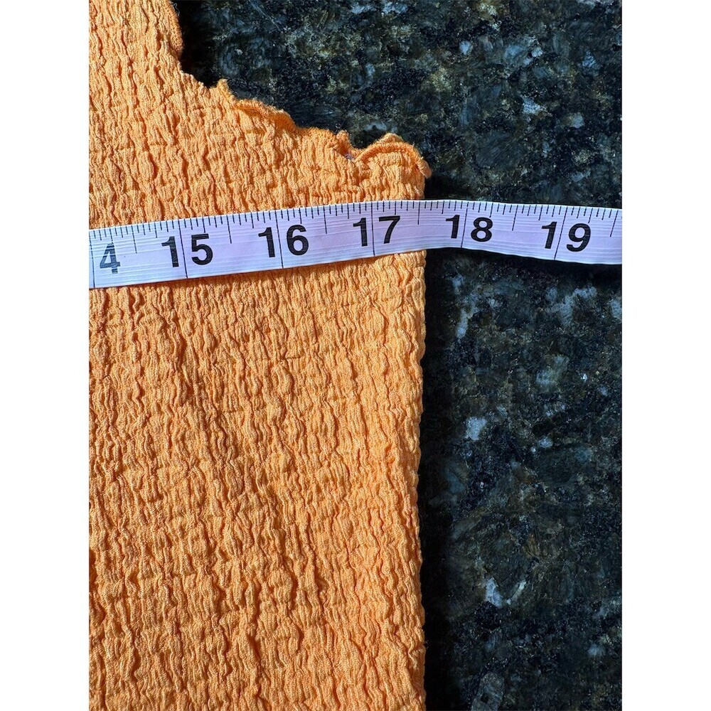 Love Nation Tank Top Womens XL Orange Textured Sleeveless Coquette Dainty - Picture 7 of 8